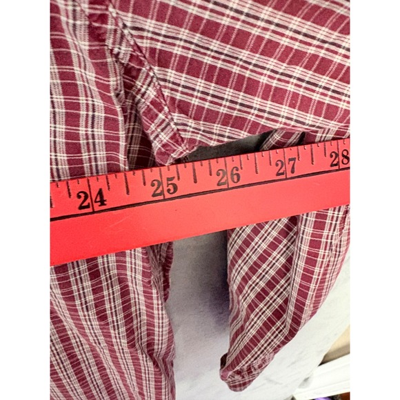 Carhartt Mens Red Plaid Button Down Long Sleeve Shirt Size XL 100% Cotton - Picture 6 of 10
